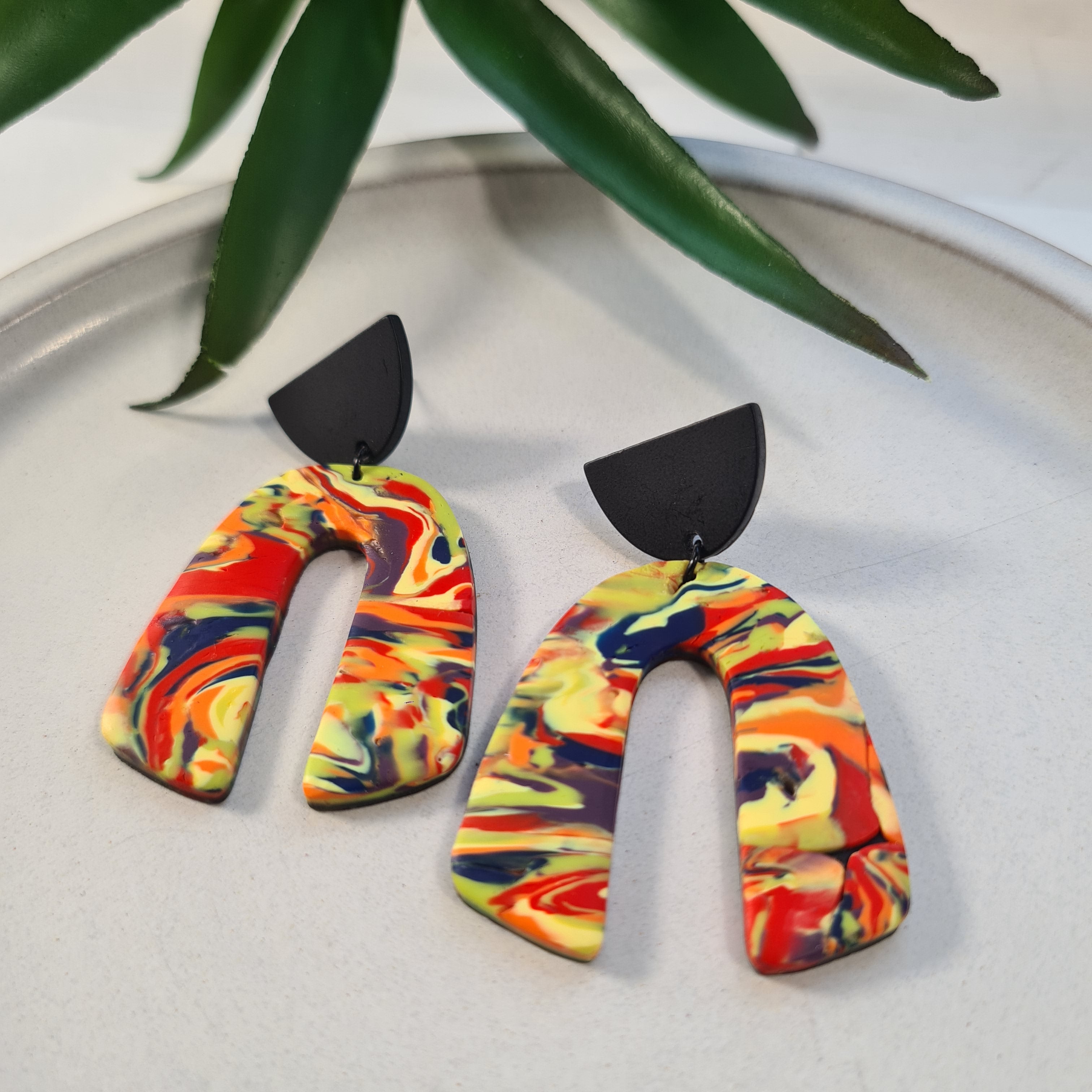 HANDMADE EARRING POLYMER CLAY LIGHTWEIGHT - CONCORDIA – Joyyadesign